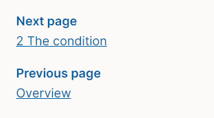 Screenshot of the previous/next links on a NICE guidance page