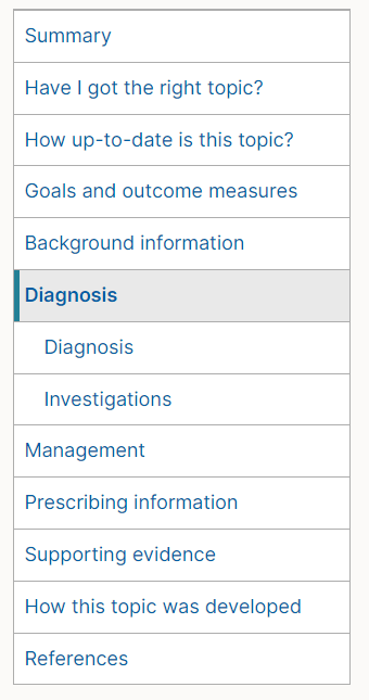 Screenshot of the stacked nav component in use on CKS